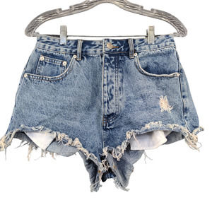 Signature 8 Womens Cut Off Jean Shorts Blue Size M Cotton Distressed